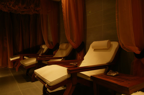 Relaxation loungers at Lansdowne Place Hotel and Spa, Hove