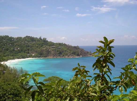The beach at Four Seasons Resort Seychelles